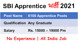 SBI-Apprentice-Recruitment-2021, 6100-पदों-पर-भर्ती-फॉर्म-ऑनलाइन