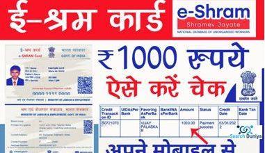 E-Shram-Card-Payment-Status-2022, ई-श्रम-का-पैसा-आ-गया-है-यहां-से-करें-चेक