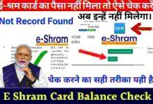 E-Shram-Card-Balance-2023, ई-श्रमिक-कार्ड-बैलेंस-ऑनलाइन-यहां-से-चेक-करें