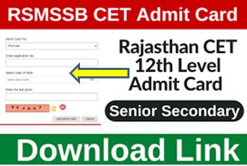 RSMSSB-CET-Senior-Secondary-Level-Admit-Card-2023, सीईटी-सीनियर-सेकेंडरी-लेवल-एडमिट-कार्ड-2023