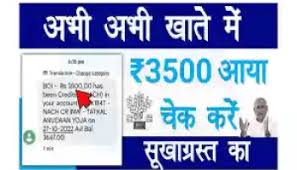 Mukhyamantr Sukha Rahat Yojana 1253 किसानों के लिए 43,85,500 रुपये भेजने के निर्देश जारी