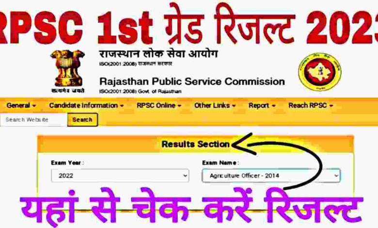 RPSC-1st-Grade-Teacher-Result-2023-Name-Wise & Roll-Number-Wise