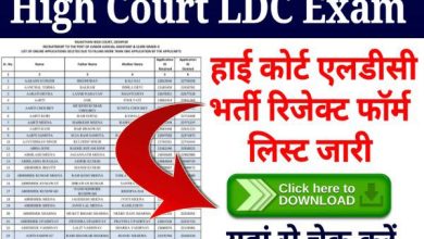 Rajasthan-High-Court-LDC-Rejected-Application-Form-List